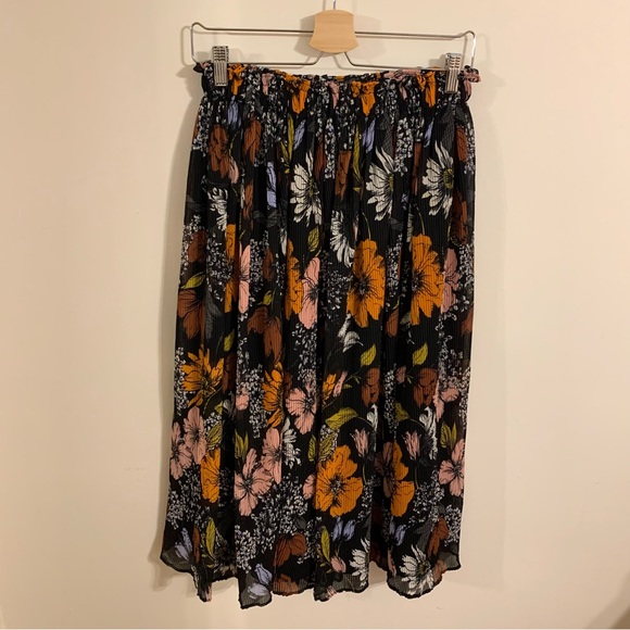 Halogen x Atlantic Pacific Crinkle Pleat Midi Skirt, Size XS - Picture 4 of 13